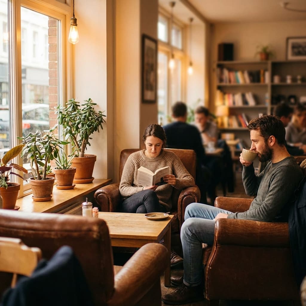 The cosy atmosphere inside Muse Cafe, South Yarra